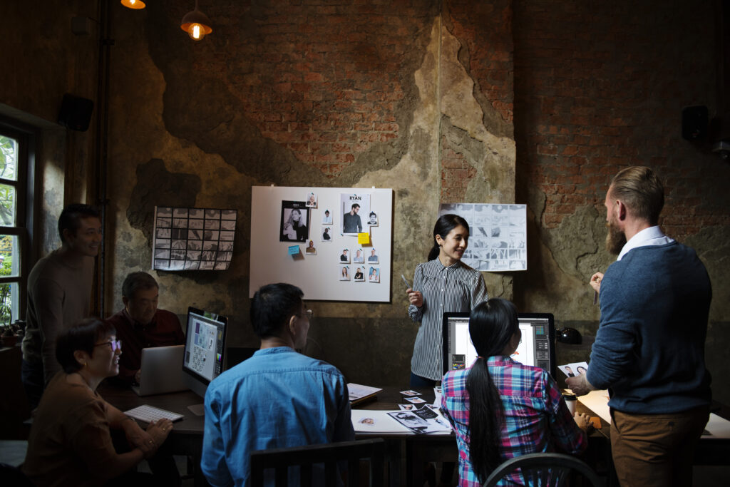 Group of creative people working and brainstorming together - Bidaya Global